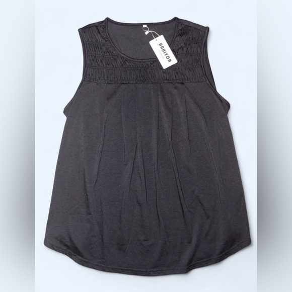 HAHIYOR Tops - HAHIYOR Black Sleeveless Blouse, NWT - Size XL